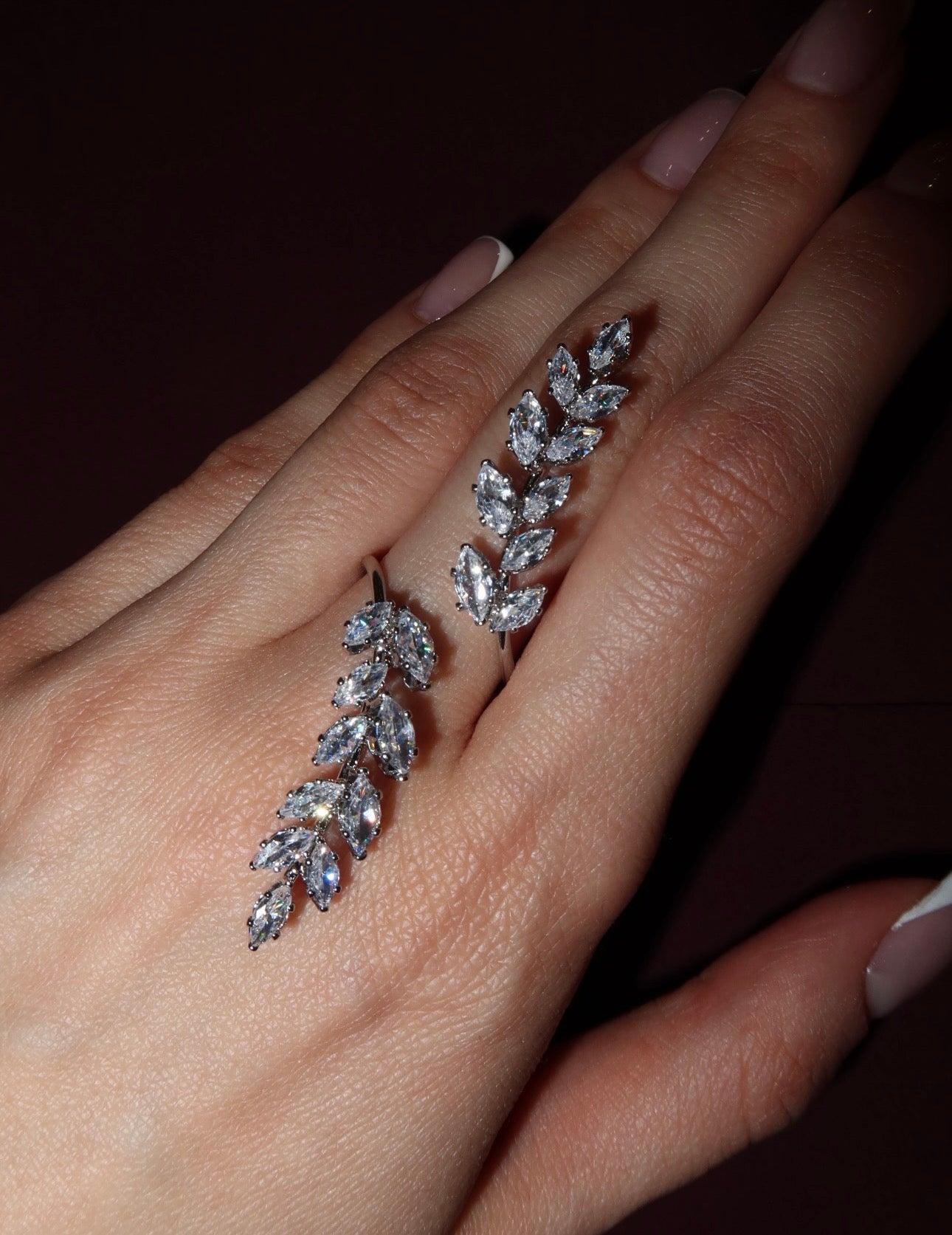 18K gold plated leaf ring flat lay UAE Jewelique