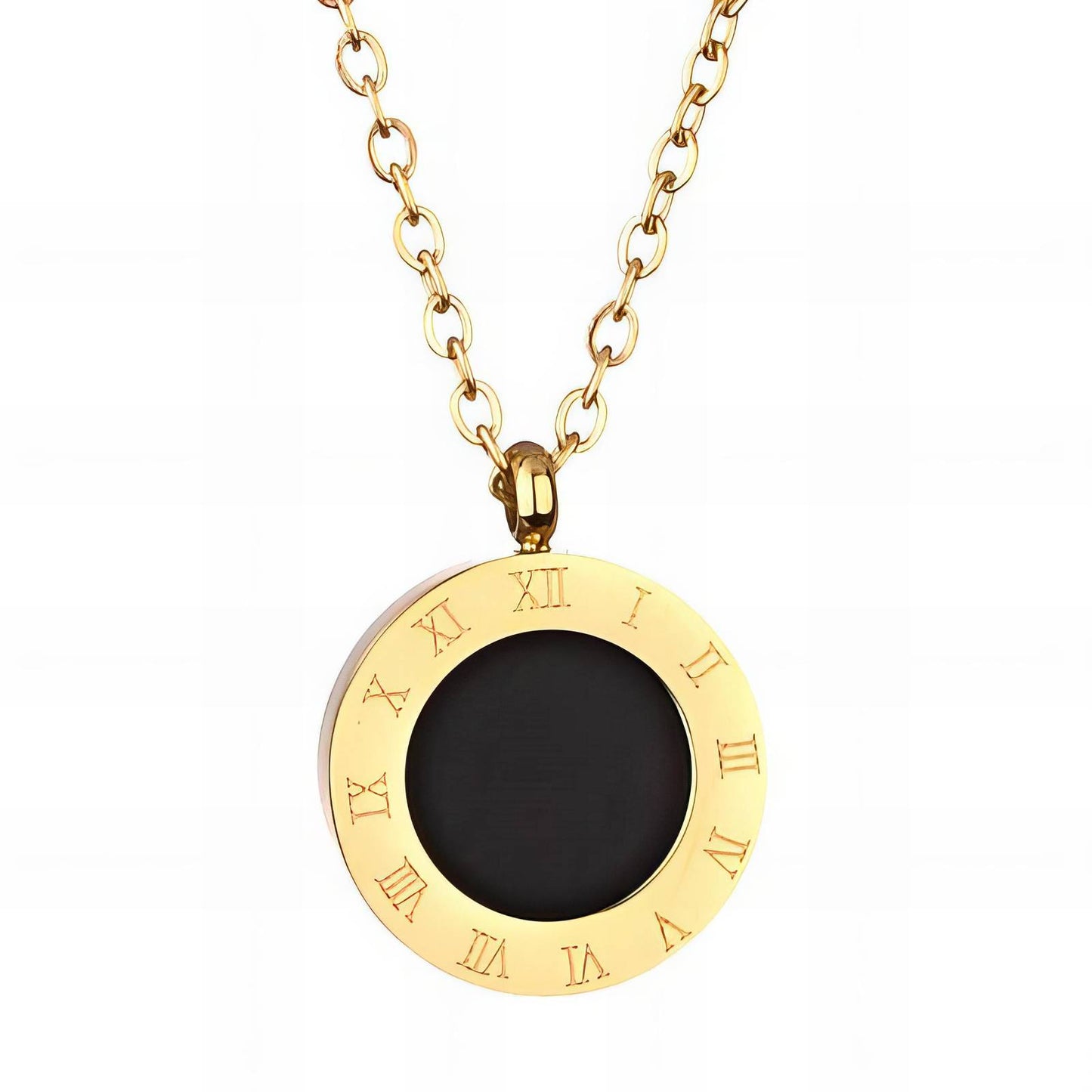 18K gold plated Romanian watch necklace gold UAE Jewelique