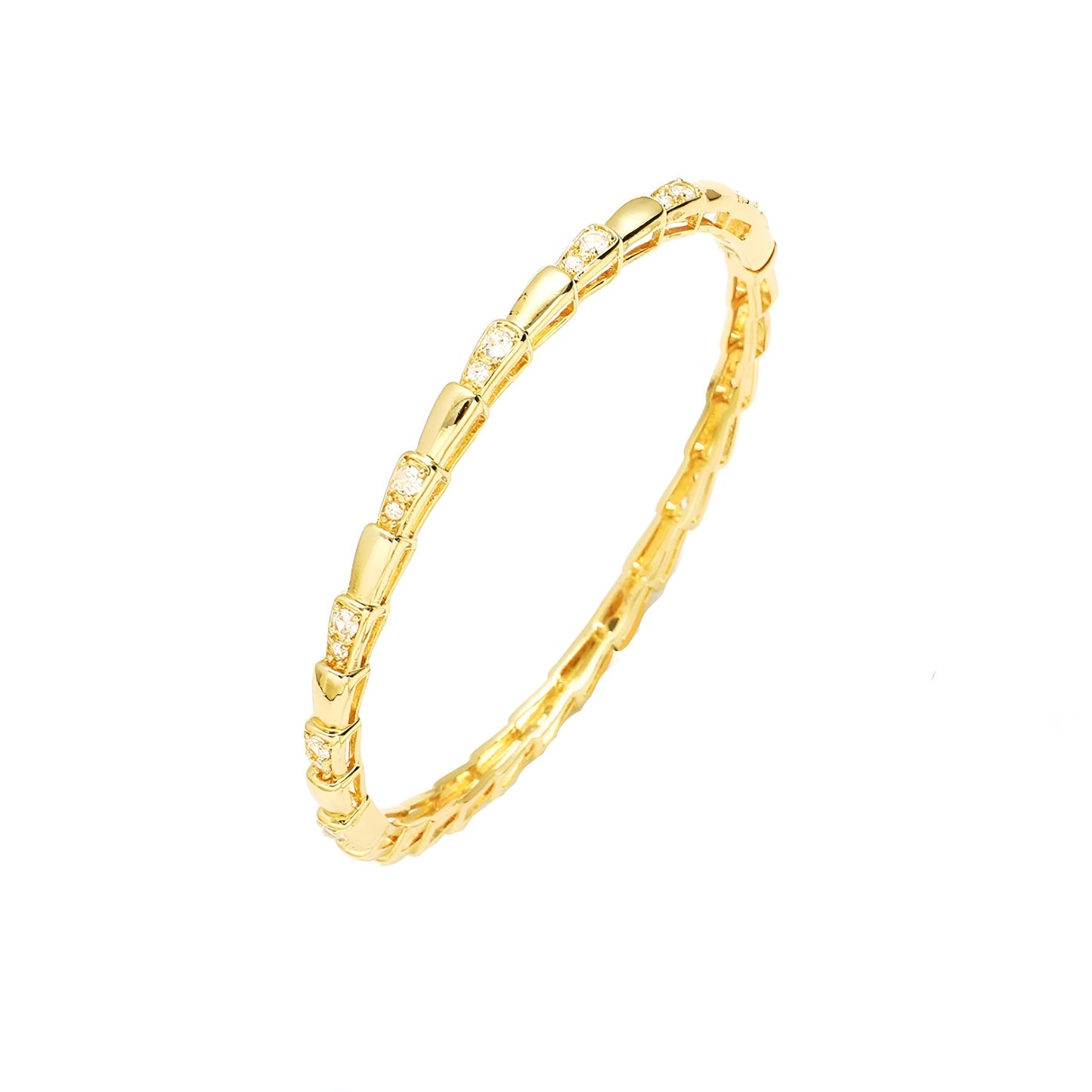 18K Gold Plated S Bangle