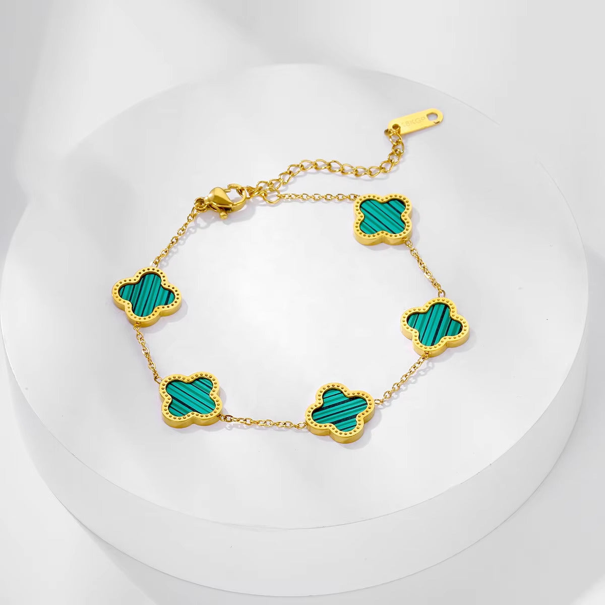 18K gold plated 4 leaf bracelet