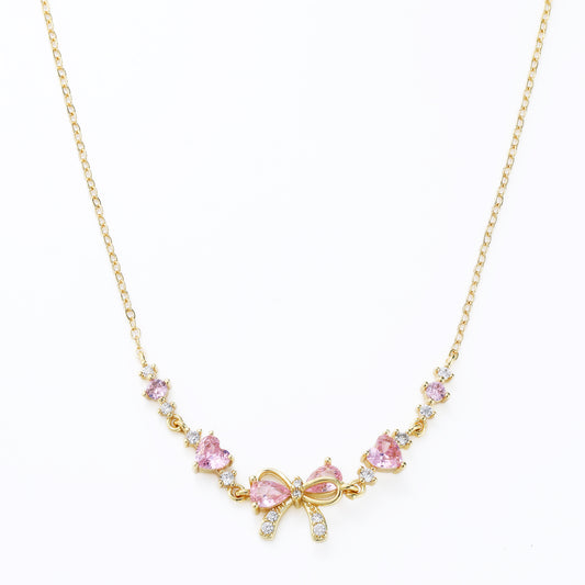 14K Gold Plated BowTie Necklace