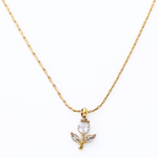 18K Gold Plated Rose Necklace