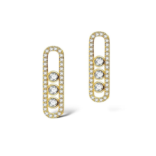 18K Gold Plated Mesica Earrings