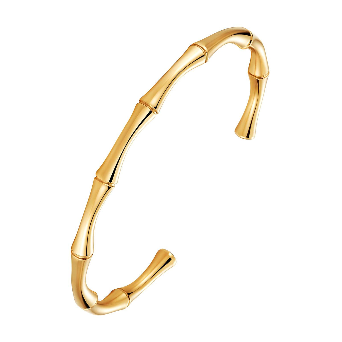 18K gold plated bamboo bangle gold stainless steel waterproof UAE