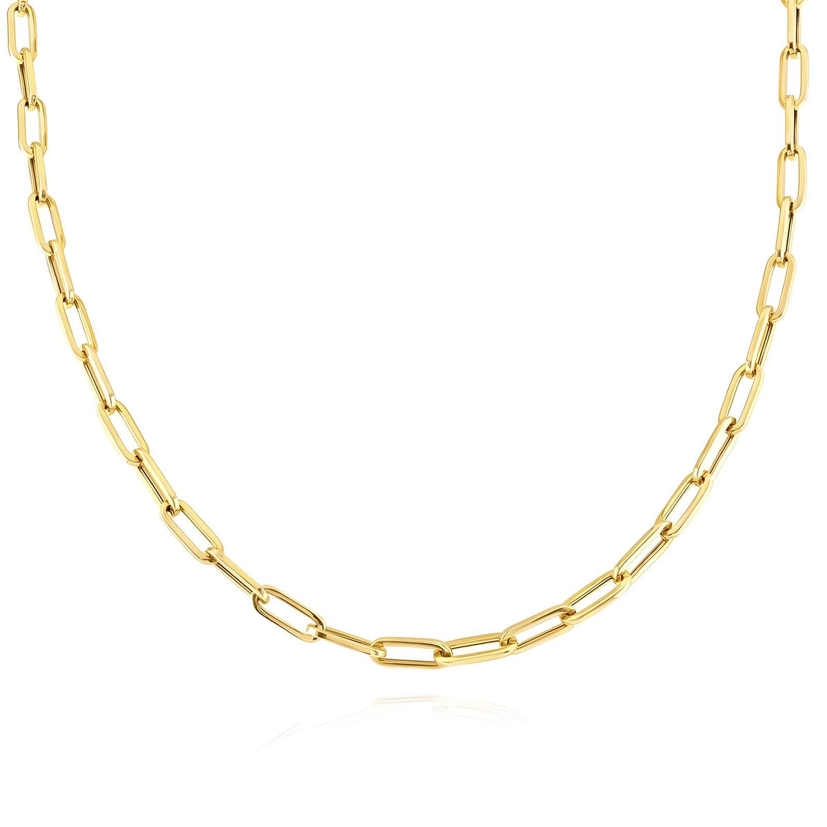 18K gold plated chain necklace gold stainless steel UAE Jewelique
