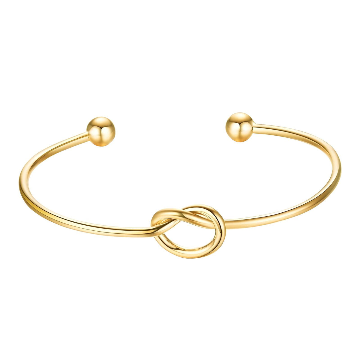 18K gold plated knot bracelet stainless steel gold UAE Jewelique