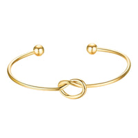 18K gold plated knot bracelet stainless steel gold UAE Jewelique