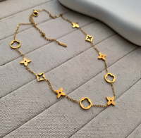 18K gold plated L7 necklace gold UAE Jewelique