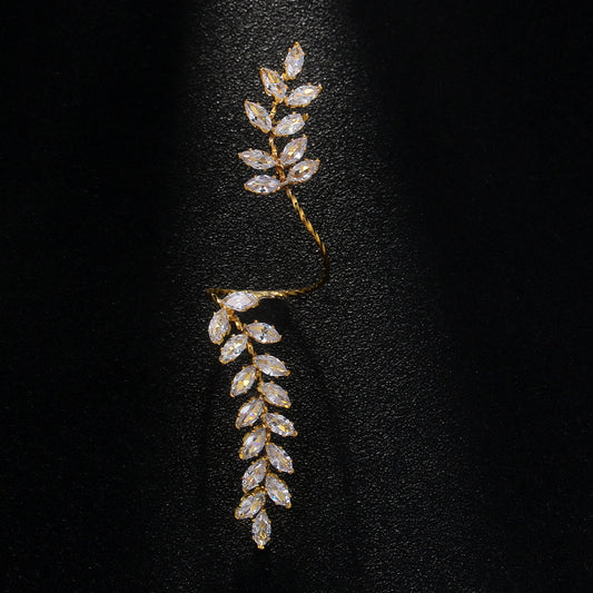 18K gold plated leaf ring gold stainless steel UAE Jewelique