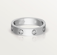 18K gold plated love ring silver stainless steel UAE Jewelique