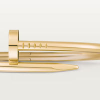 18K gold plated nail bangle with diamonds gold UAE Jewelique