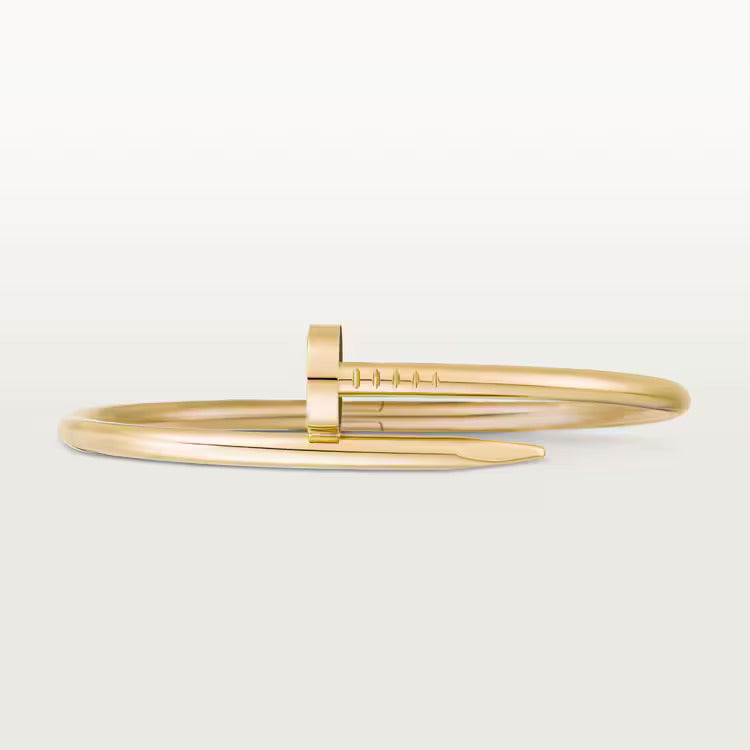 18K gold plated nail bangle side view gold UAE jewelry