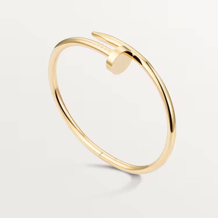 18K gold plated nail bangle gold stainless steel waterproof UAE Jewelique