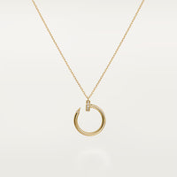 18K gold plated nail necklace without stones gold UAE Jewelique
