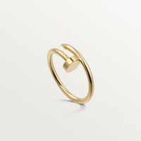 18K gold plated nail ring gold with stones stainless steel UAE Jewelique