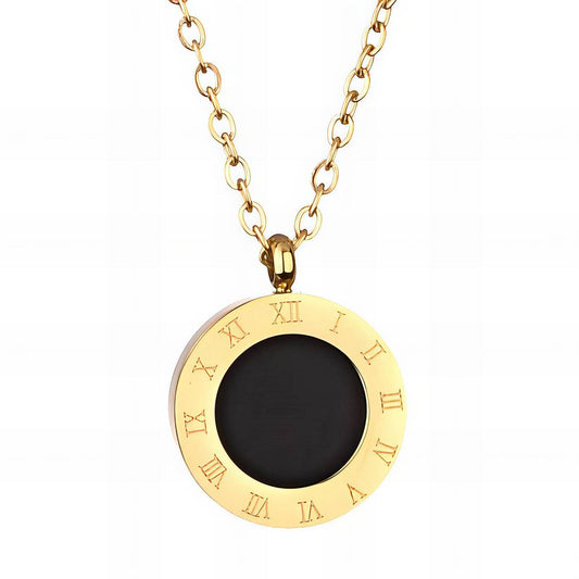 18K gold plated Romanian watch necklace gold UAE Jewelique