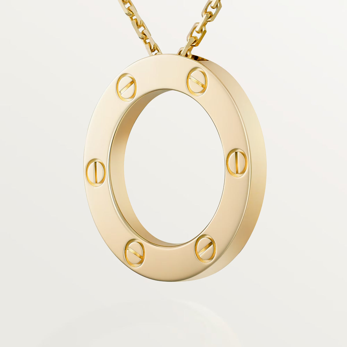 18K gold plated screw necklace gold 50cm stainless steel UAE Jewelique