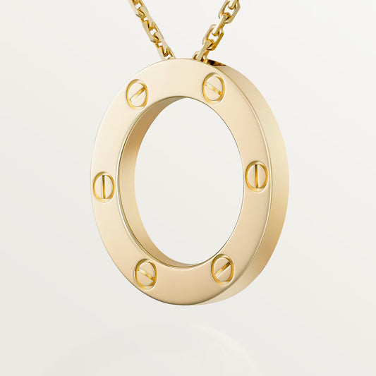 18K gold plated screw necklace gold 50cm stainless steel UAE Jewelique