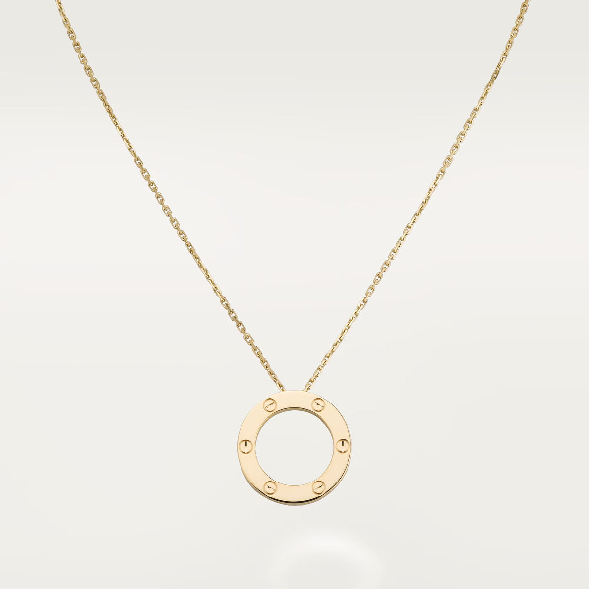 18K gold plated screw necklace worn model UAE Jewelique