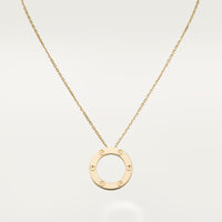 18K gold plated screw necklace worn model UAE Jewelique