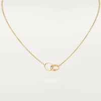 18K gold plated screw rings necklace worn UAE Jewelique