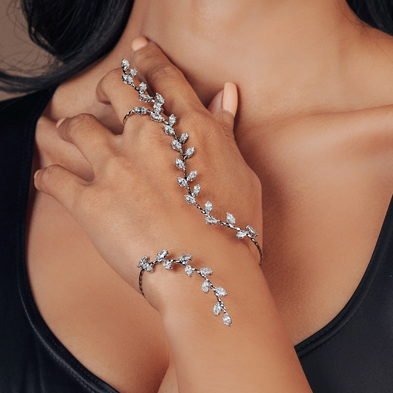 18K gold plated snake hand chain silver UAE Jewelique