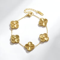 18K gold plated VC bracelet gold four leaf clover UAE Jewelique