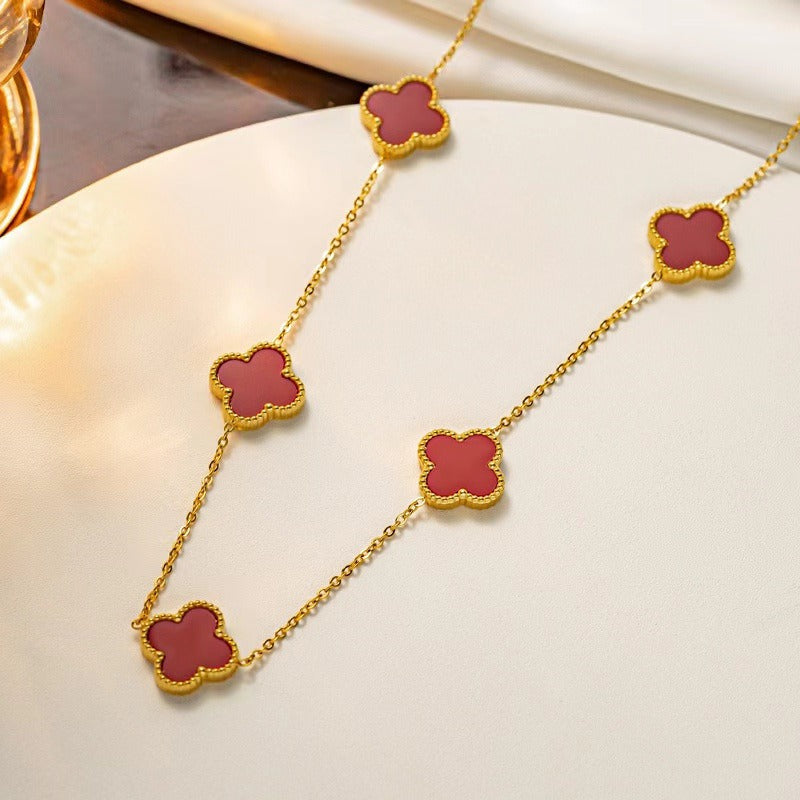18K gold plated VC chain necklace green variant UAE Jewelique