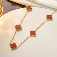 18K gold plated VC chain necklace green variant UAE Jewelique