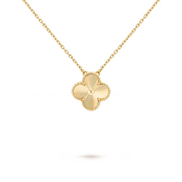 18K gold plated VC necklace gold four leaf clover UAE Jewelique