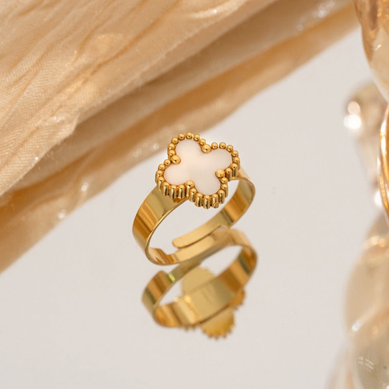 18K gold plated VC ring white variant UAE Jewelique