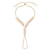 18K gold plated Y thick hand chain worn wrist UAE Jewelique