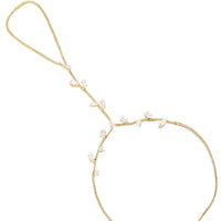 18K gold plated Y thin hand chain worn wrist UAE Jewelique