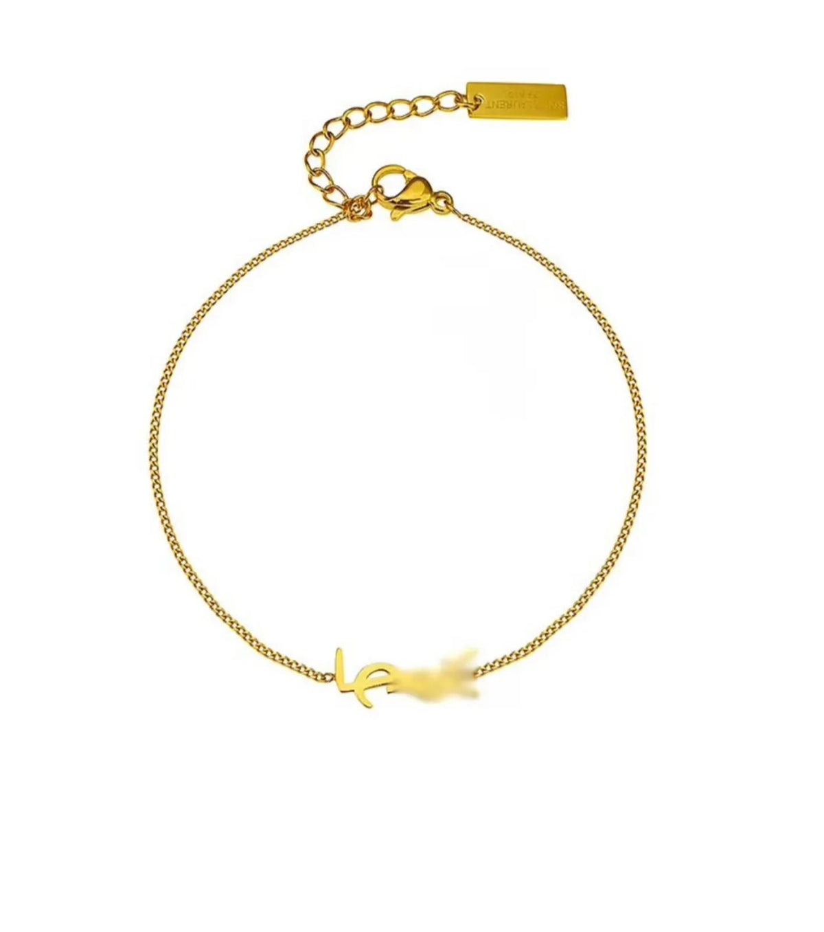 18K gold plated YSL bracelet gold adjustable stainless steel UAE Jewelique