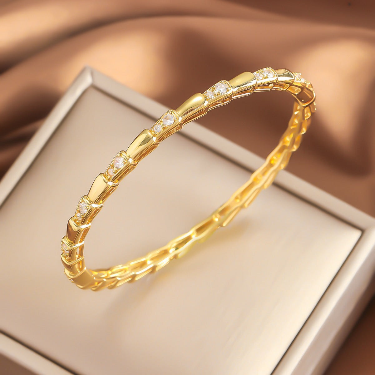 18K Gold Plated S Bangle