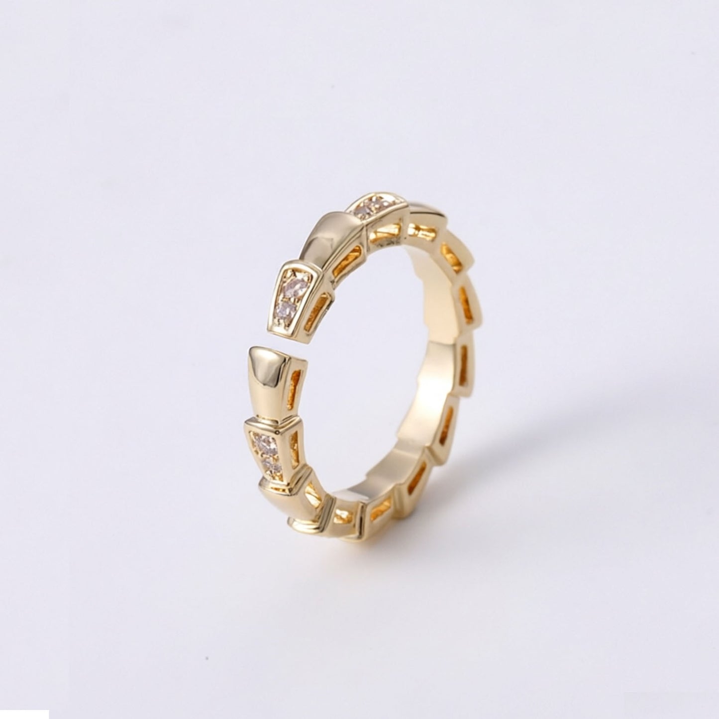 18K Gold Plated S Ring