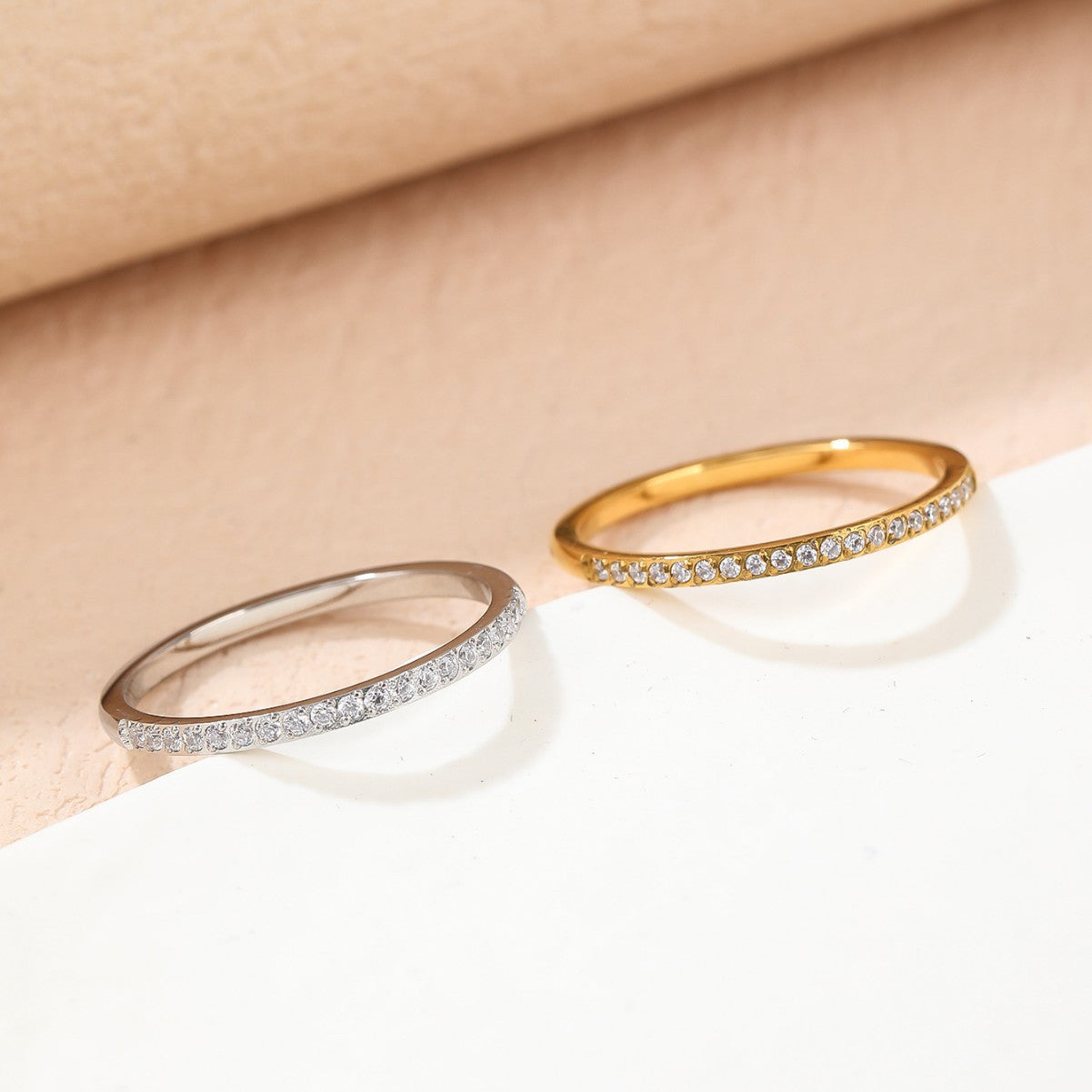18K Gold Plated Tennis Ring