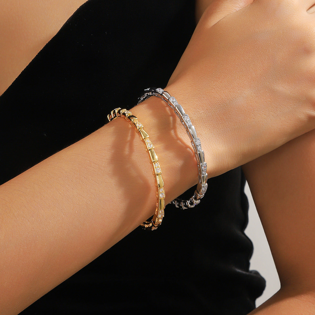 18K Gold Plated S Bangle