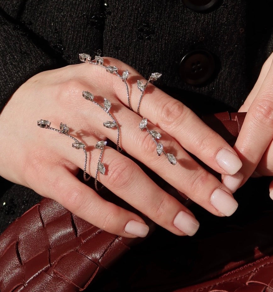 18K Gold Plated Triple Ring Minimalist Chain