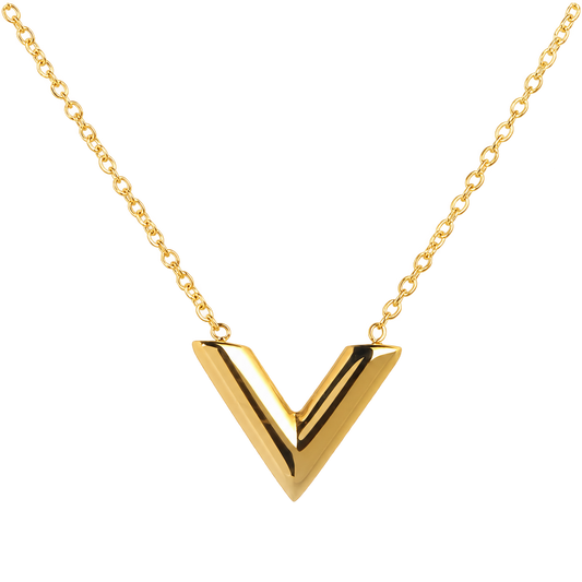 18K Gold Plated V Necklace