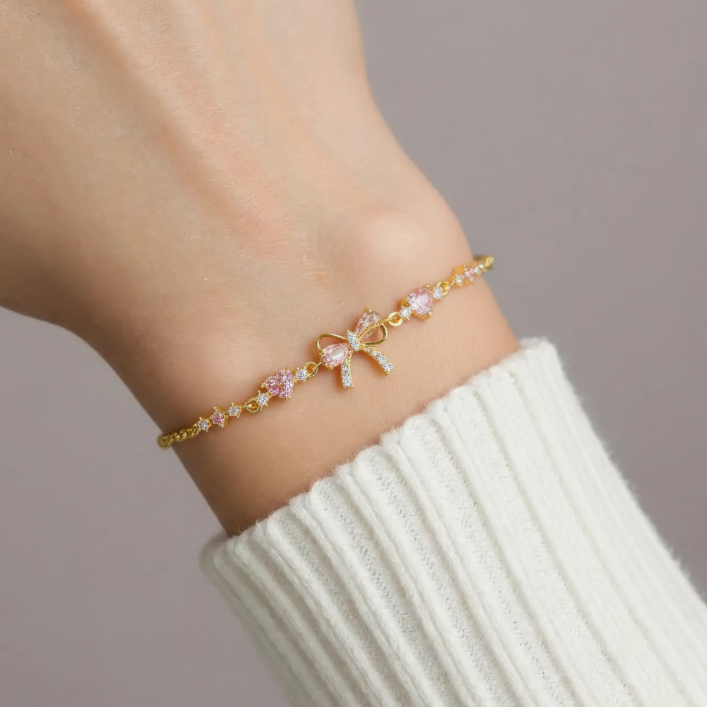 18K Gold Plated BowTie Bracelet