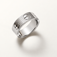 Silver Infinity Ring angled view
