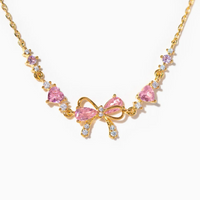 18K Gold Plated Bow Tie Necklace | Jewelique UAE