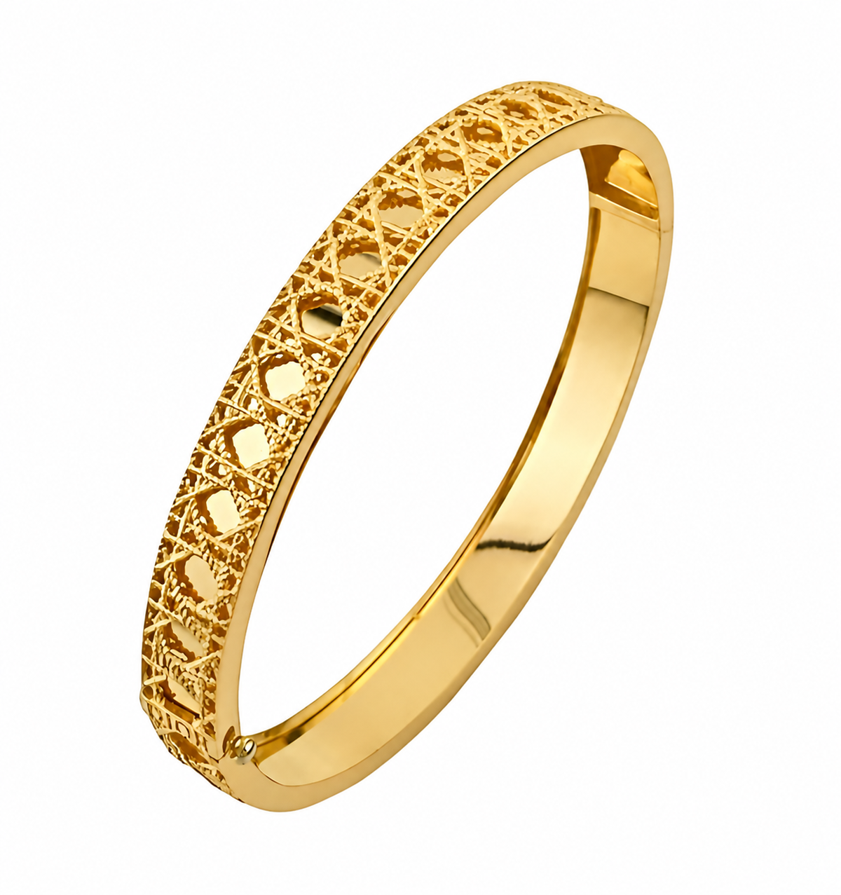 18K Gold Plated D Bangle | Jewelique UAE