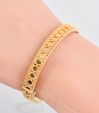 18K Gold Plated D Bangle | Jewelique UAE