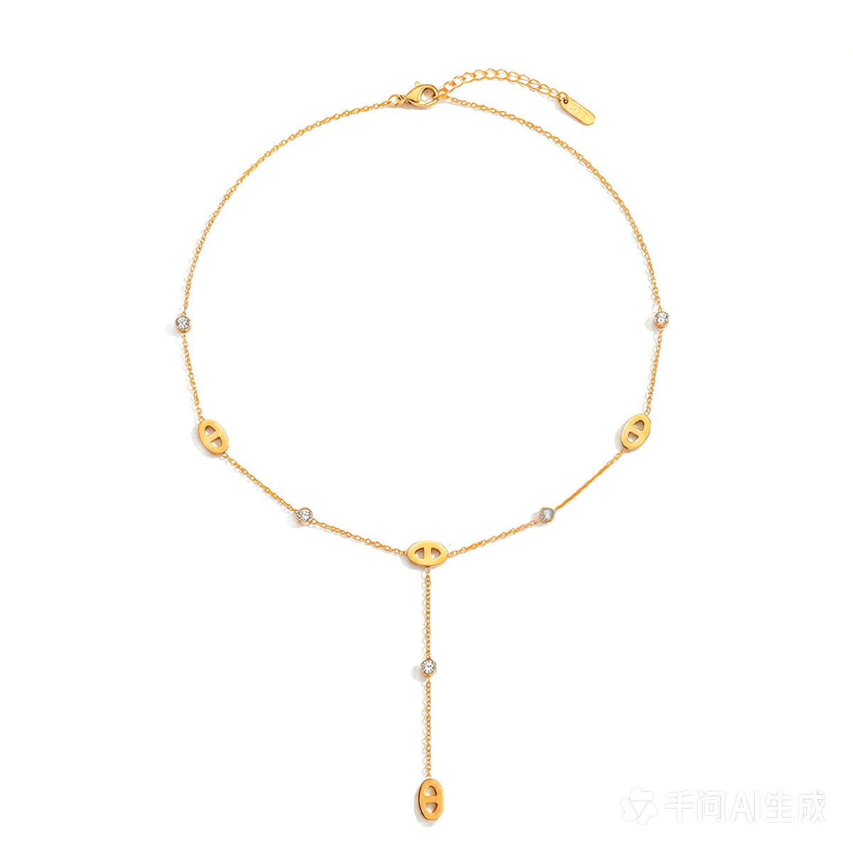 18K Gold Plated D Necklace | Jewelique UAE