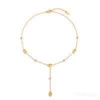 18K Gold Plated D Necklace | Jewelique UAE