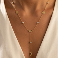 18K Gold Plated D Necklace | Jewelique UAE
