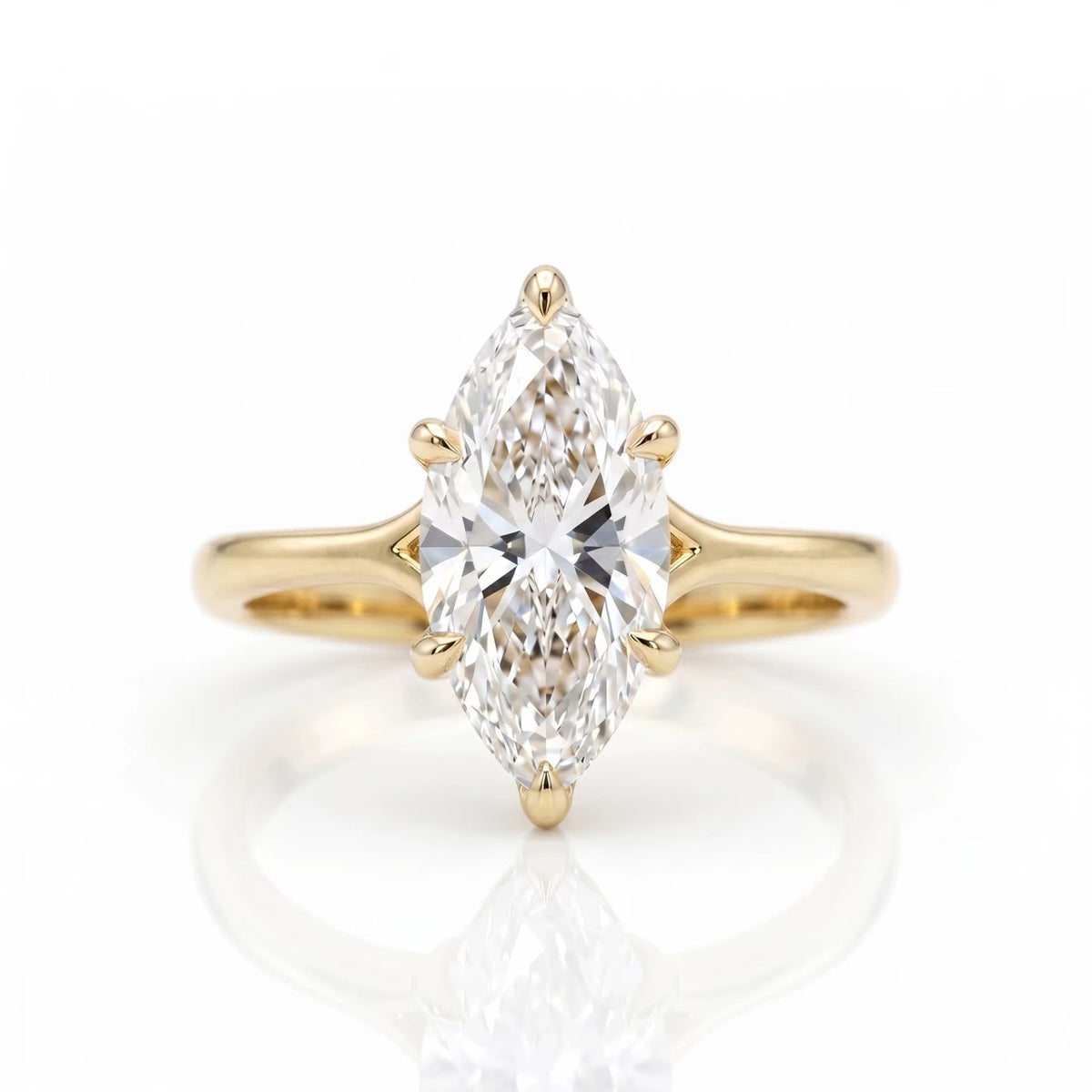 18K Gold Plated Diamond Ring | Jewelique UAE
