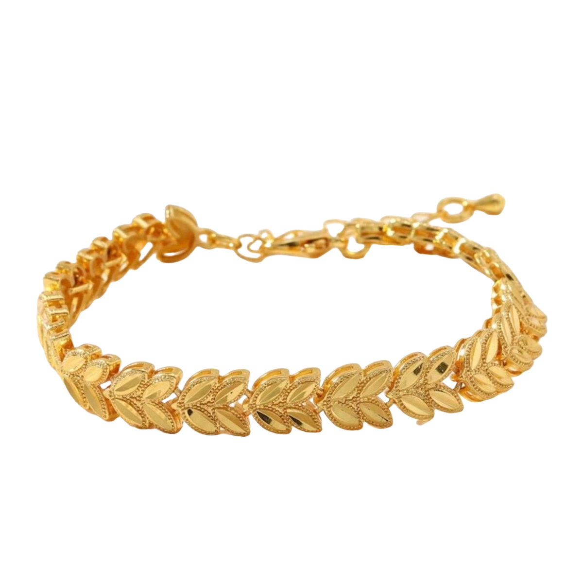 18K Gold Plated Leaves Bracelet | Jewelique UAE